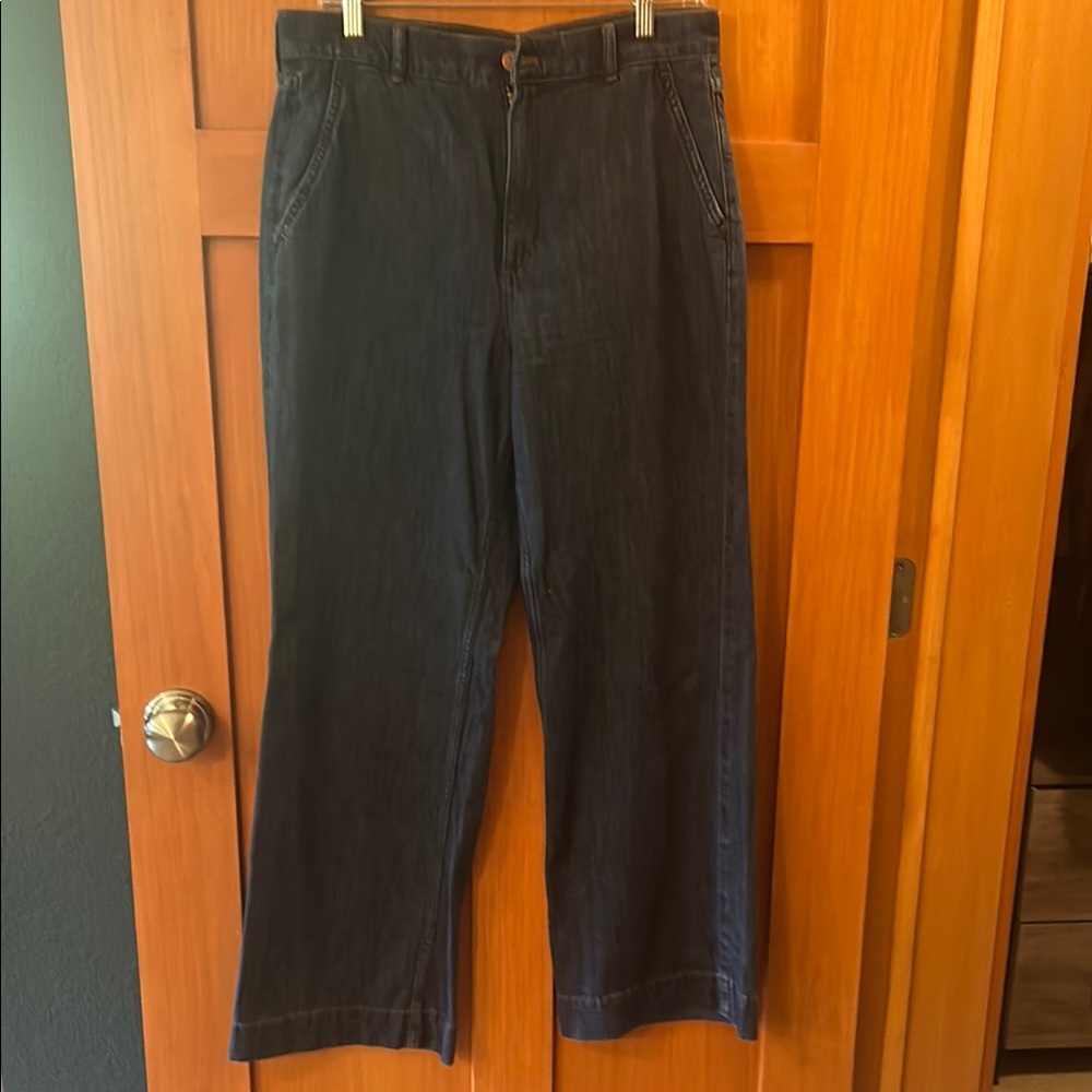 J. Crew Dark Blue Flare & Wide Leg Jeans
